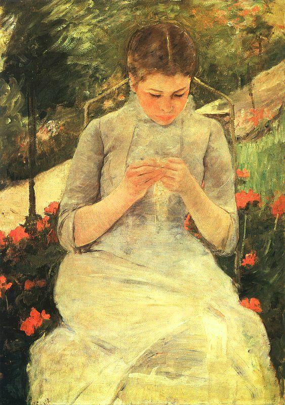 Girl Sewing, Mary Cassatt